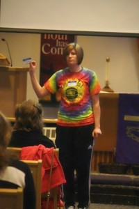 Courtney Ginsburg spoke of her struggles as a female athlete and encouraged girls to believe in the identity Jesus has given them