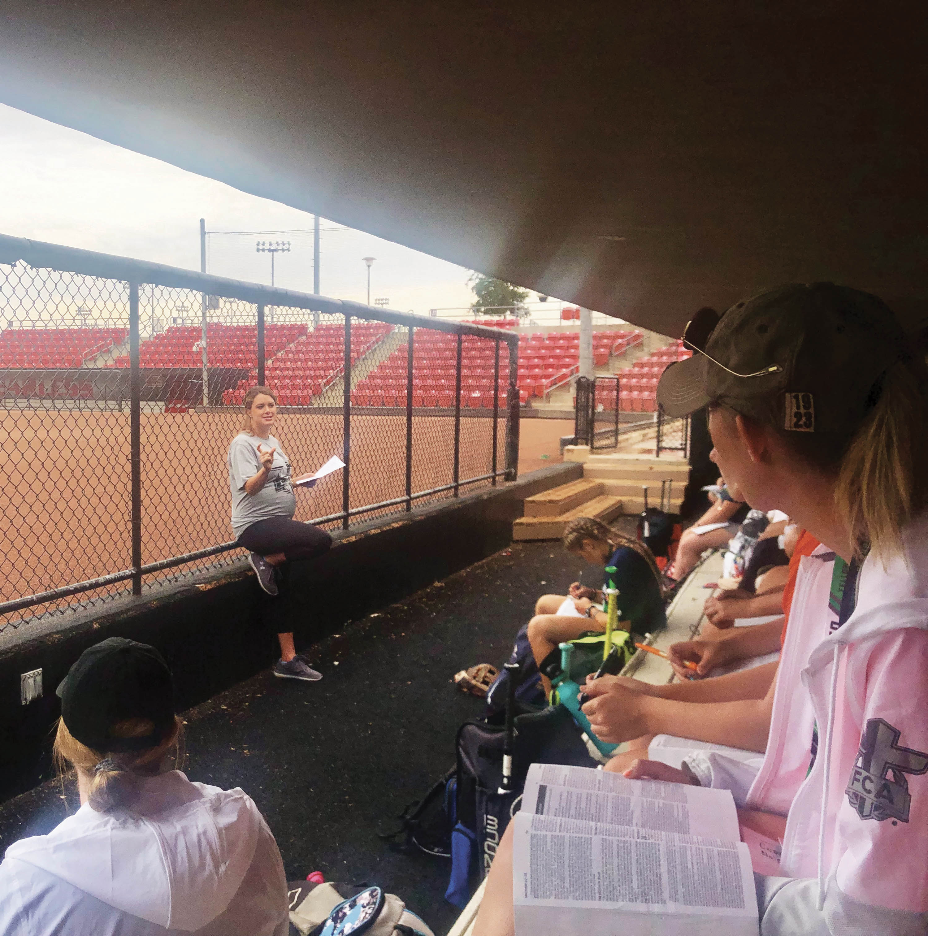 Softball Chapel at TTU FCA Sports Camp 2